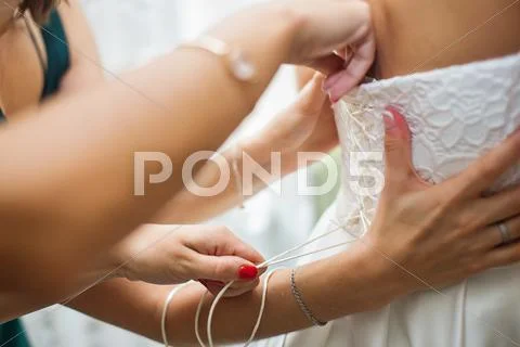 Bustling Wedding Dress Stock Photos