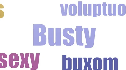 Busty Tag Cloud Animated Isolated On White Stock Footage 103558356