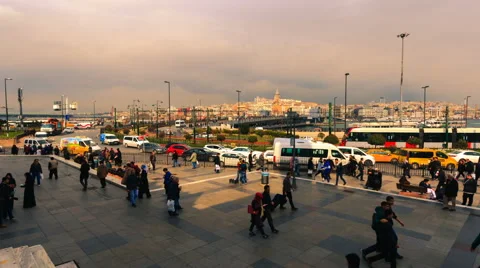 Busy and crowded streets of Eminonu district in Istanbul. Stock Footage 61237850
