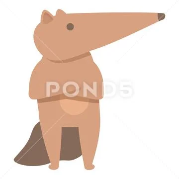 Busy anteater icon cartoon vector. Ant eater: Royalty Free #225509706