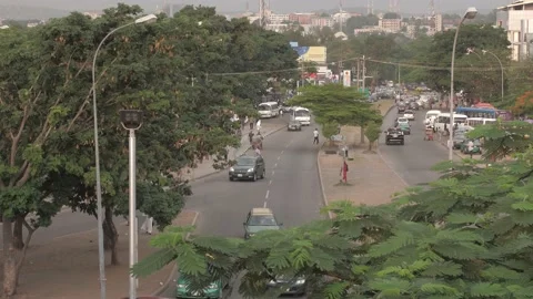 Busy area and Rush hour in Nigeria Africa Video stock 155362159