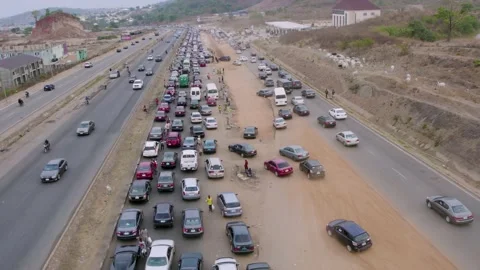 Busy area and Rush hour in Nigeria Africa 库存影片 188312681