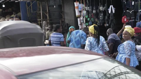 Busy area, Rush hour and Africa survival in nigeria 库存影片 249377028