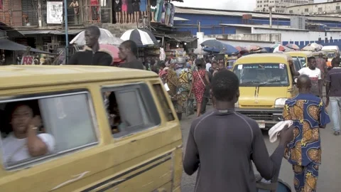 Busy area, Rush hour and Africa survival in nigeria Vidéo 249377104