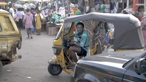 Busy area, Rush hour and Africa survival in nigeria Видео 249377202