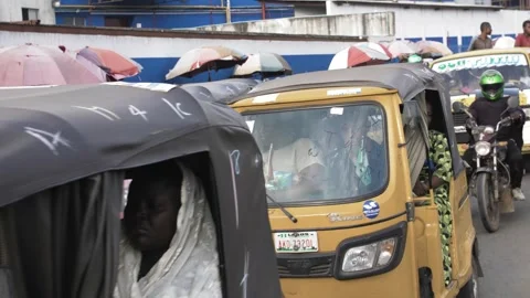 Busy area, Rush hour and Africa survival in nigeria Stock Footage 249386133