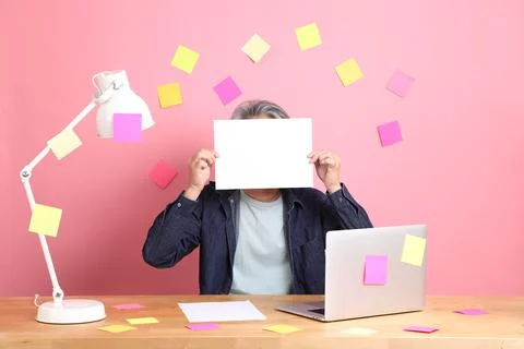 Busy Asian Man Stock Photos