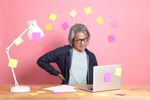 Busy Asian Man Stock Photos