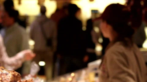 Busy Bakery Stock Footage 619538