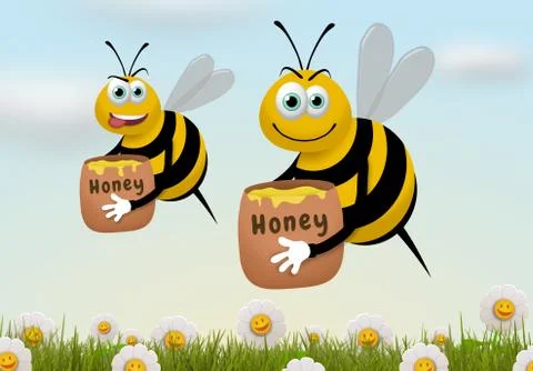 Busy Bees Stock Illustration