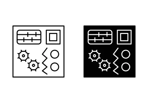 Busy board vector icon mark set symbol for web application Illustrazione stock