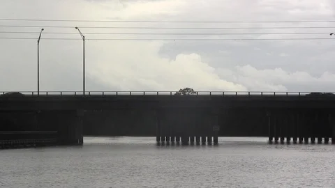 Busy Bridge Stock Footage 88868845