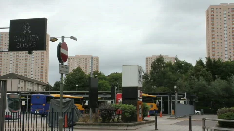 Busy bus station Video stock 859505