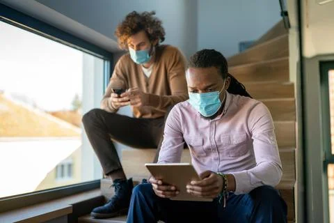 Busy business men, programmers software developer engineer working on compu.. Stockfoto's