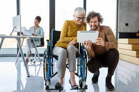 Busy business people, programmers software developer engineer working on Foto stock