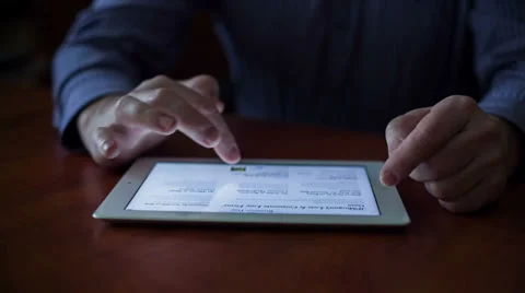 Busy businessman working with laptop documents, smartphone and tablet Stock-Footage 31801070