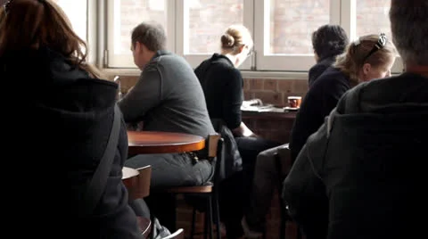 Busy cafe Stock Footage 22921392