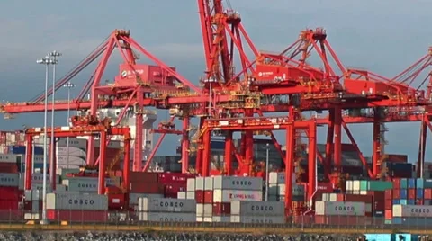 Busy cargo bay Stock Footage 8557129