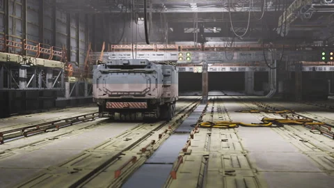 Busy cargo transfer site. Sunlit area with freight in transit Stock Footage 339630824