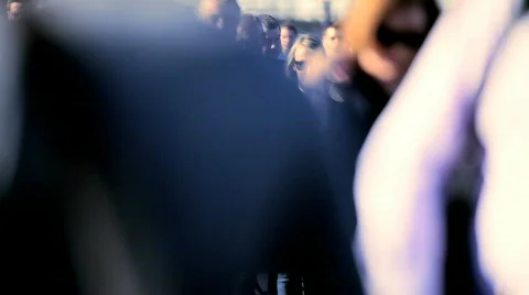 Busy City Commuters Stock Footage 831226