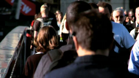 Busy City Commuters Stock Footage 831333