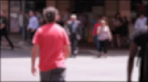 Busy city intersection crossing 库存影片 33795492