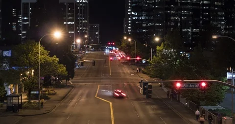 Busy city intersection in Seattle Stock-Footage 114129332