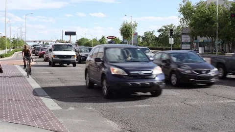 Busy City Intersection Time Lapse Stock Footage 73578966