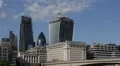 Busy City London Skyline Tower 42 Gherkin Willis Building Stock Exchange Tower HD Footage