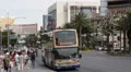 Busy City Street Public Transportation Bus Station Crowd Tourist Las Vegas Strip HD Footage