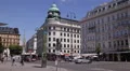 Busy City Street Wien Vienna Austrian Public Transportation Commuter Bus Passing HD Footage