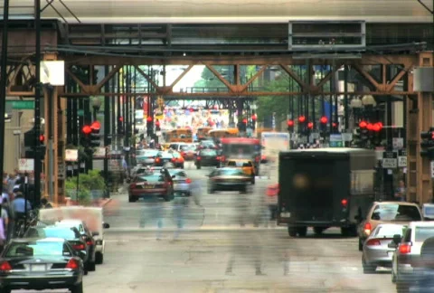 Busy City Time Lapse Stock Footage 475657