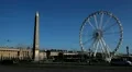 Busy City Traffic in Place de la Concorde Obelisk, Ferris Wheel in Paris, France HD Footage