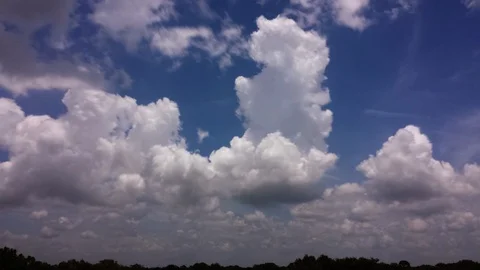 Busy Clouds Sunny Day Time Lapse (2160p 25fps) Stock Footage 90494039