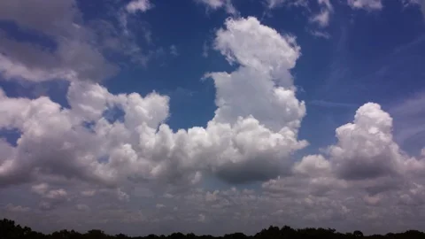 Busy Clouds Sunny Day Time Lapse (2160p 29.97) Stock Footage 90494042