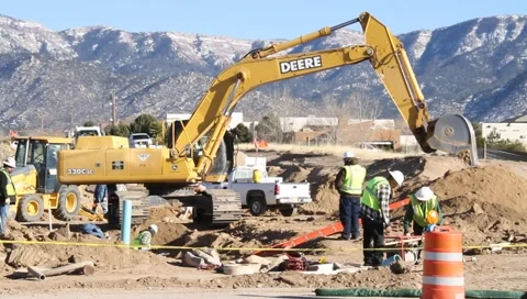 Busy Construction Site Stock Footage 1005438