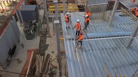 Busy Construction Site 動画素材 117036428