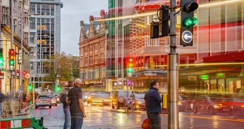 Busy corner Stock Footage 120654865