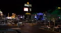 Busy Crossroad Las Vegas Strip Night Light Crowded Intersection Cars Traffic Jam HD Footage