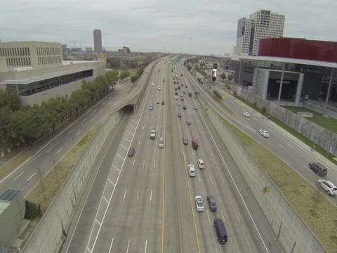 Busy Dallas Highway Stock Footage 80206471