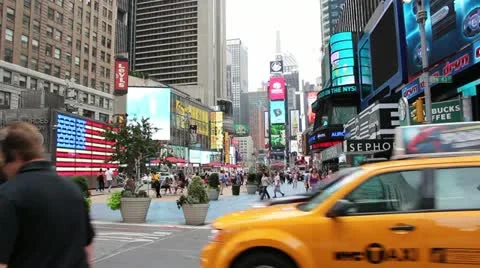 Busy day at the big apple Stock Footage 12530683