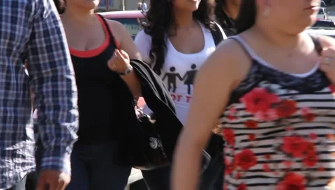 Busy downtown scene Stock Footage 4511590