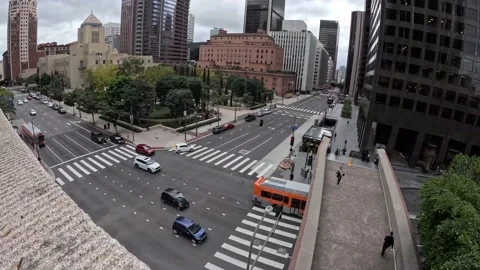 Busy downtown time-lapse Video stock 239191825