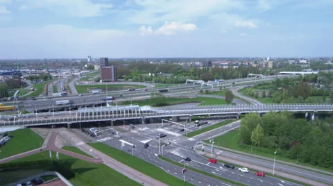 Busy Dutch highway Stock Footage 37675495
