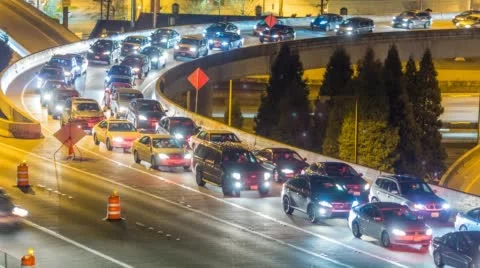 Busy Evening Traffic Video stock 48423861