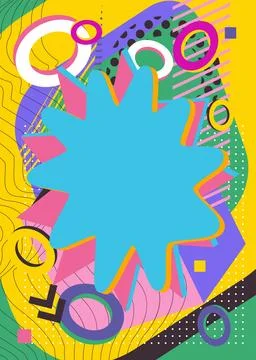 Busy explosion geometric shapes background. Abstract vintage random geometr.. 스톡 일러스트