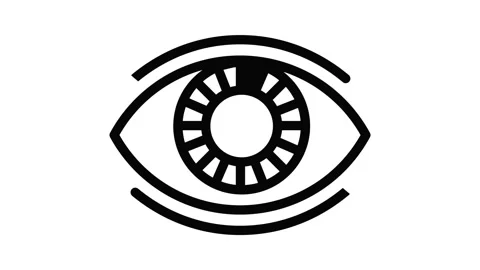 Busy eye icon animation Stock Footage 152628666