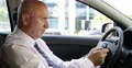 Busy Financial Agent Banking Company Write Mobile Message Stop Car Traffic Jam 4k or 4k+ Resolution