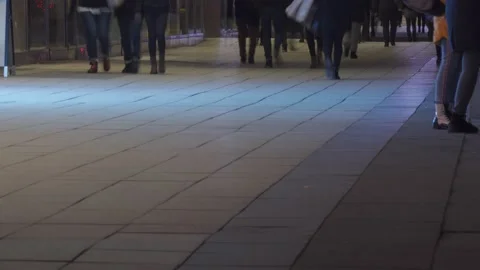 Busy high street timelapse Video stock 147886090
