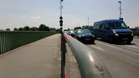 Busy Highway On The Bridge Stock Footage 111408243